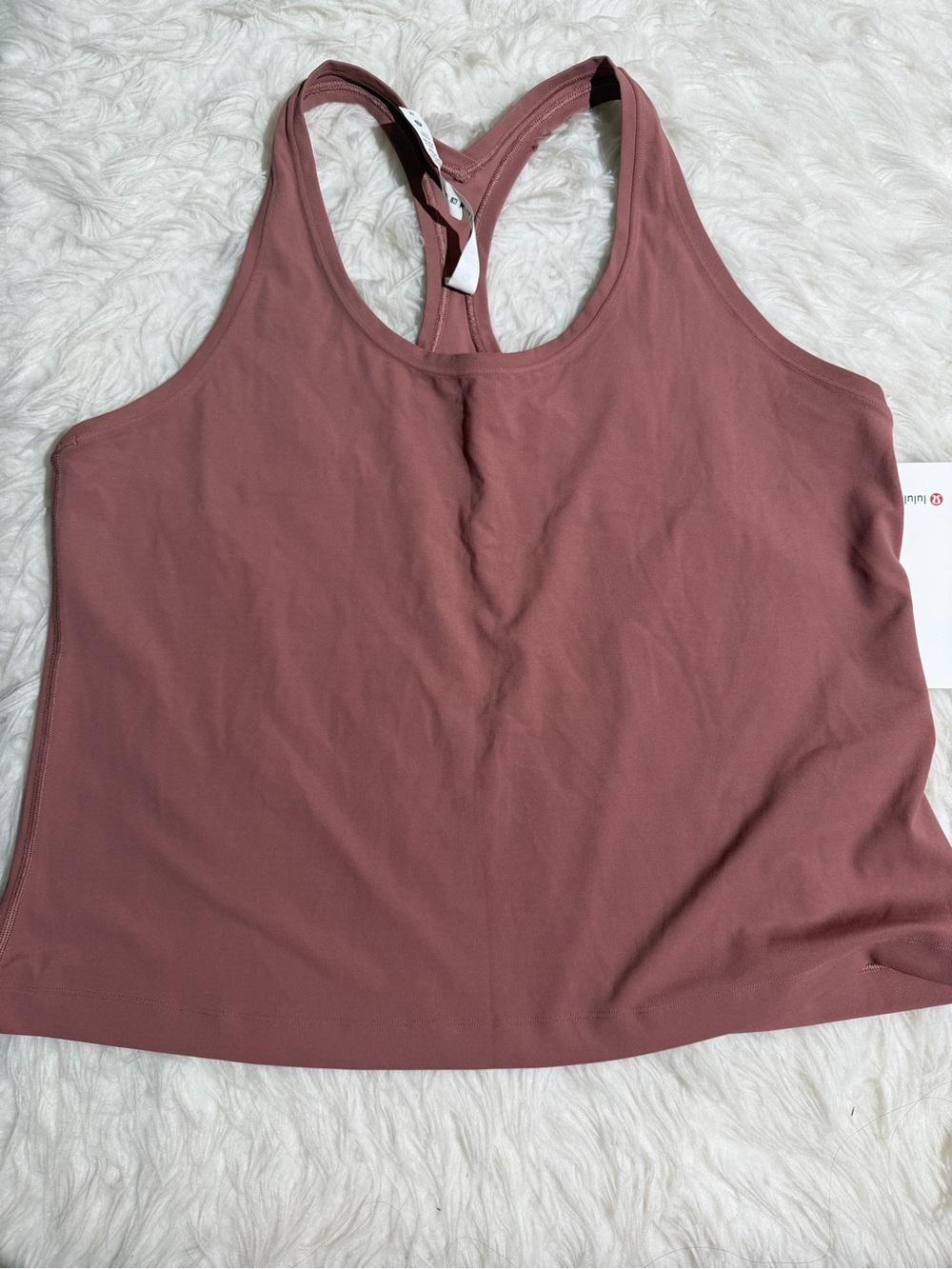 NWT Lululemon Athletica Size 20 Cool RB Short Tank Racerback Tank Top Nulu Pink